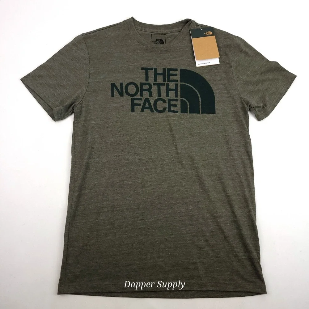 The North Face‎ Men's Small Tee Taupe Green Heather Slime Fit New